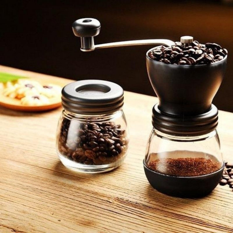 SC0GO Glass Manual Burr Coffee Grinder Wayfair